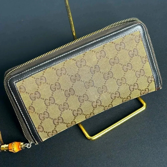 Gucci GG Logo Canvas Long Wallet - Picture 1 of 10
